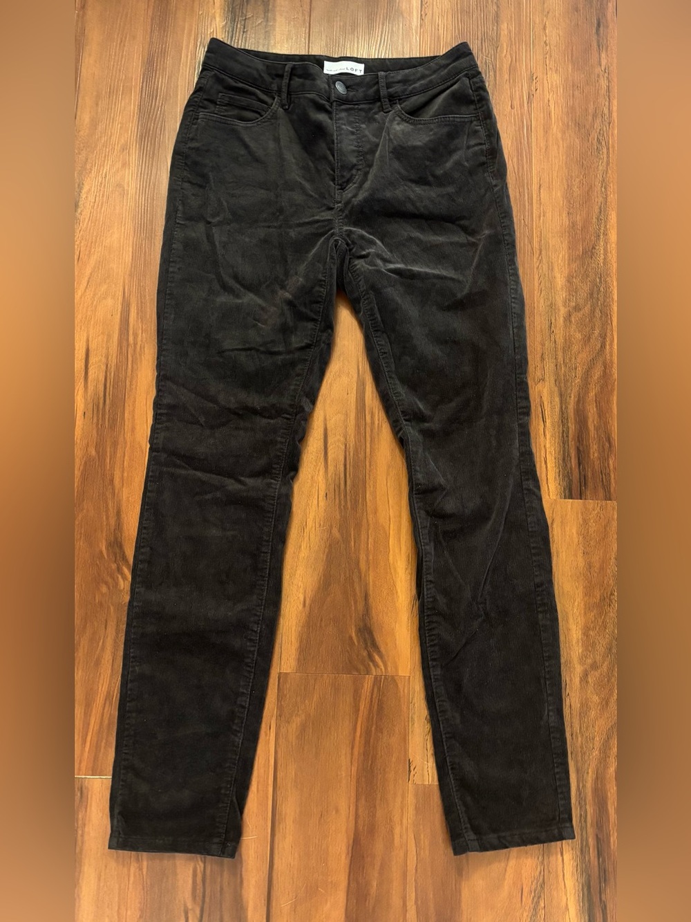 Women’s LOFT Charcoal Corduroy High-waisted Skinny Pants